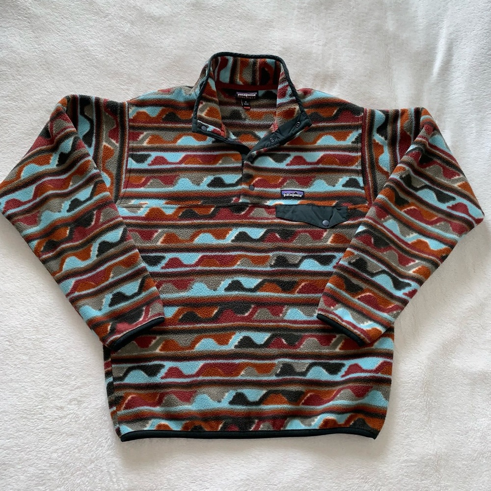 Patagonia Synchilla Delta Cider Red Aztec Size M